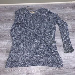 blue and white sweater